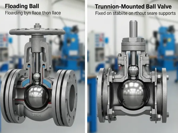 Diferencia entre la válvula de bola flotante y la válvula de vástago,válvula de bola flotante vs de vástago,válvula de bola montada en vástago,principio de funcionamiento de la válvula de bola flotante,selección de la válvula de tubería