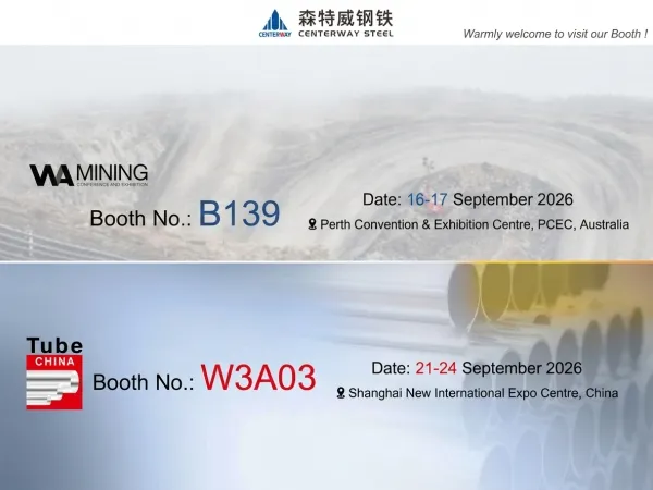 WA Mining 2026,Tube China 2026, exposición de tubos de acero, sistemas de tuberías, tubos de acero, accesorios de tuberías, válvulas industriales, equipos de tuberías, soluciones de tuberías mineras, sistemas de tuberías de ingeniería