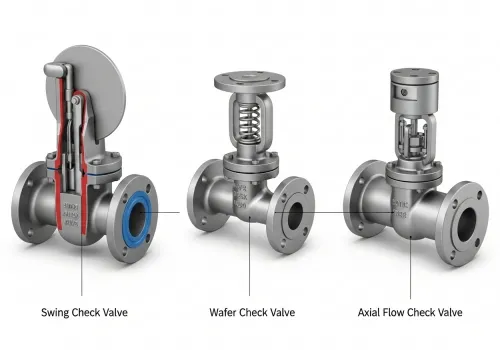 Обратный клапан газовой линии,промышленные обратные клапаны,предотвращение обратного потока трубопровода,типы обратных клапанов,руководство по выбору обратного клапана,обратный клапан осевого потока