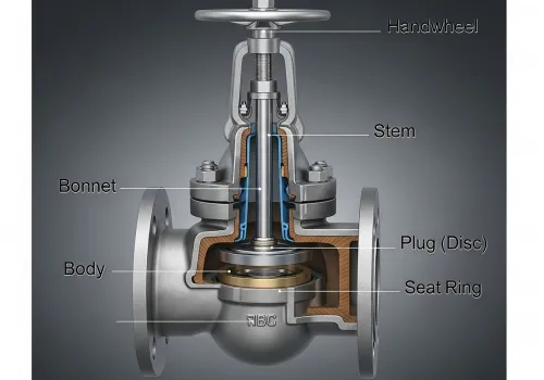 ¿Qué es una válvula de globo,principio de funcionamiento de la válvula de globo,válvula de globo vs válvula de compuerta,válvulas de control de flujo,piezas de la válvula de globo