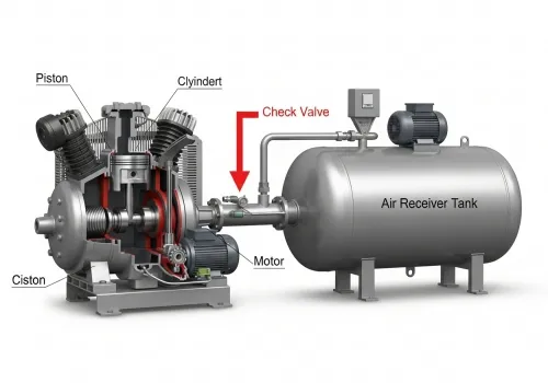 Воздушный обратный клапан для воздушного компрессора,механизм обратного клапана компрессора,устранение неисправностей,утечка воздушного компрессора,обратный клапан поршневого компрессора